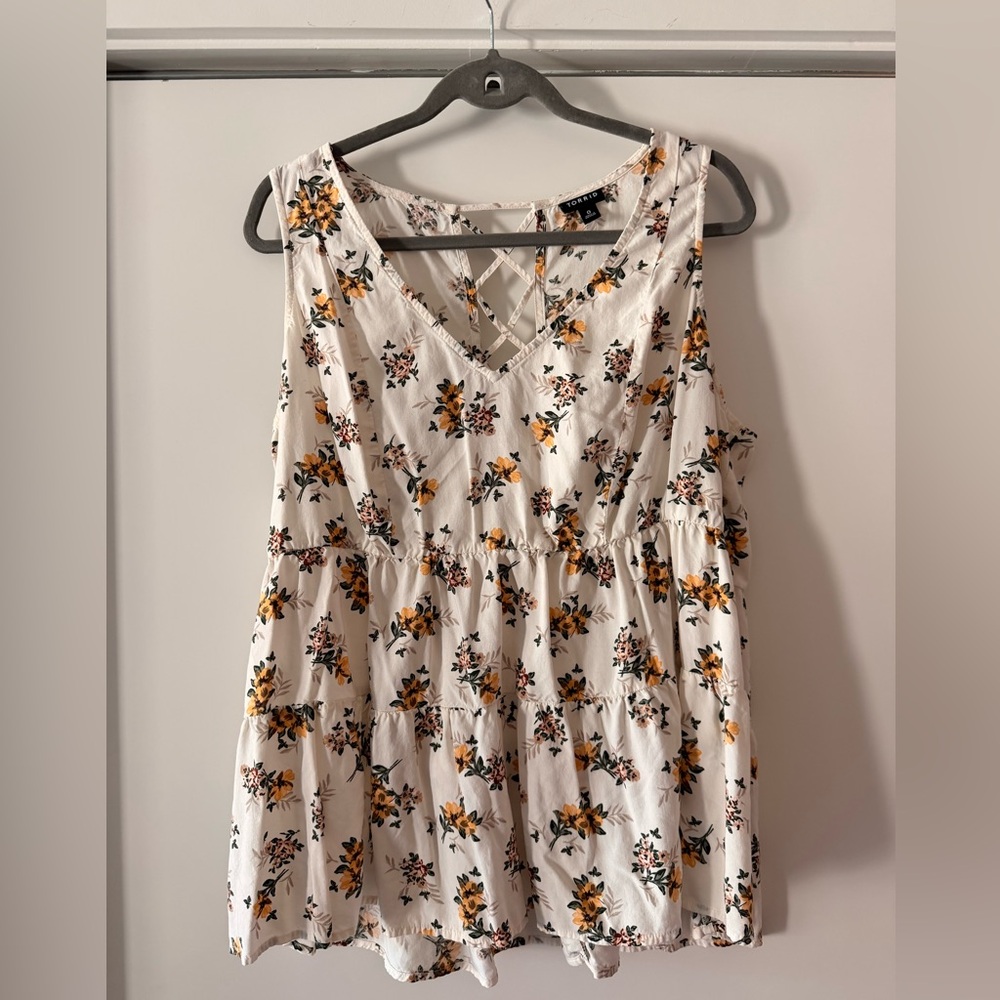 Torrid Challis Floral Tank Top Size 0